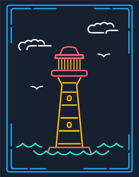 灯塔建筑，沿海照明图片下载