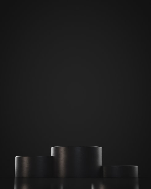 空的基座。黑色的风格。副本的空间。图片下载