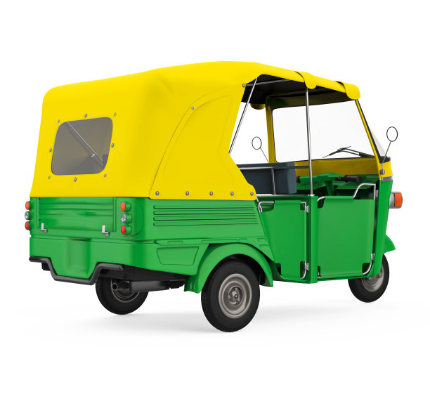 自动人力车孤立图片下载