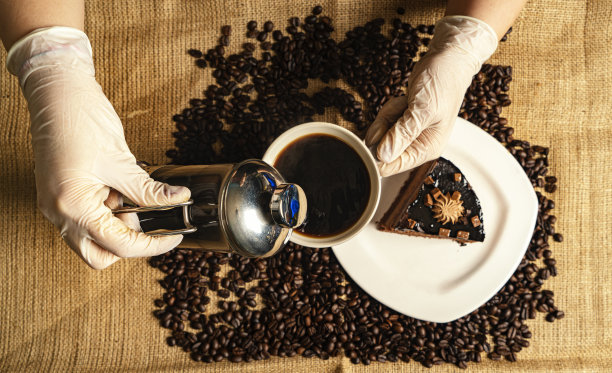 白色手套咖啡图片下载