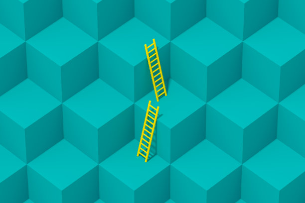 等距立方体上的梯子图片下载