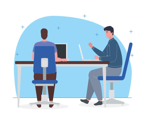 共同工作空间的人与笔记本电脑在办公桌的概念图片下载