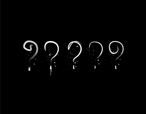 在黑色背景上设置神秘图标图片下载