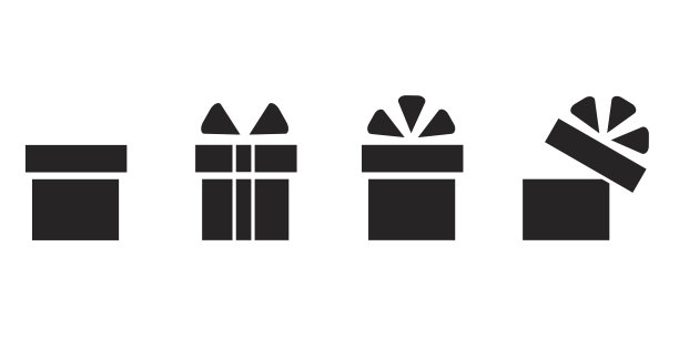 打开礼物盒子。节日礼物的惊喜。平面向量插图。庆祝晚会。股票的形象。每股收益10。图片下载