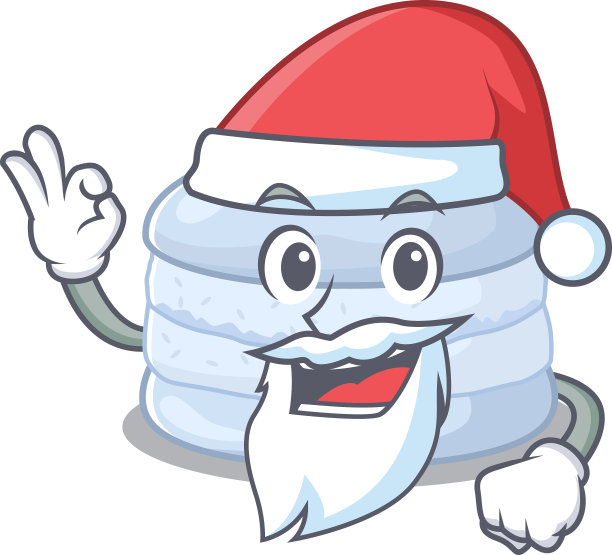 圣诞老人的卡通人物蓝莓马卡龙图片下载