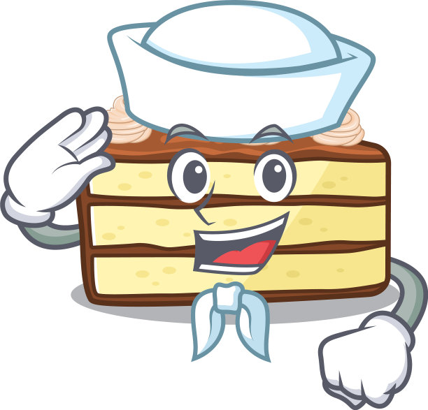 巧克力片蛋糕卡通概念水手图片下载