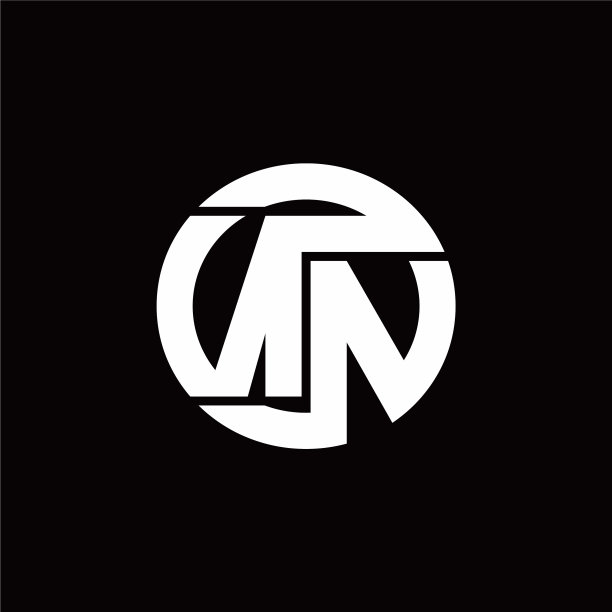 Nn标志字母与圆形的线swipe设计图片下载