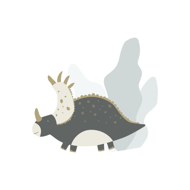 可爱的恐龙矢量插图。海报，t恤，壁纸，卡片。图片下载