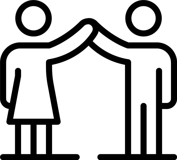 幸福的夫妇图标轮廓风格图片下载