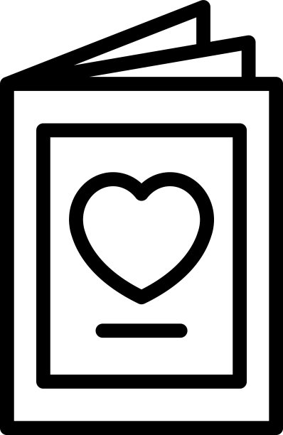 信任情书图标轮廓风格图片下载