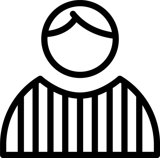 年轻的裁判图标轮廓风格图片下载