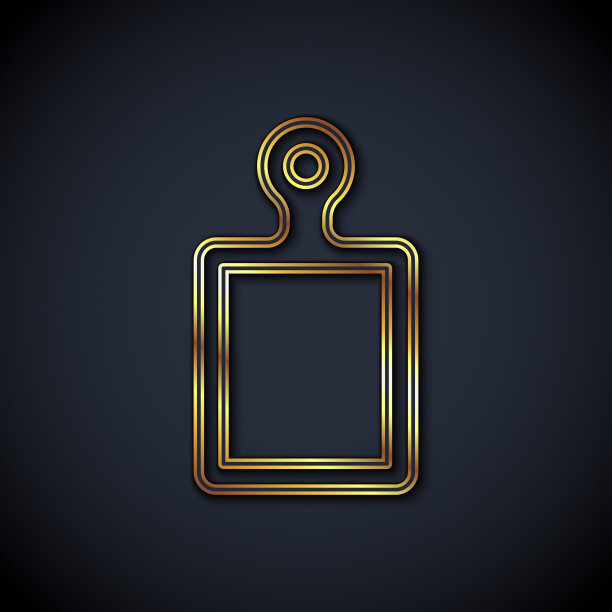 切割板图标孤立在黑色背景。切菜板的象征。向量图片下载