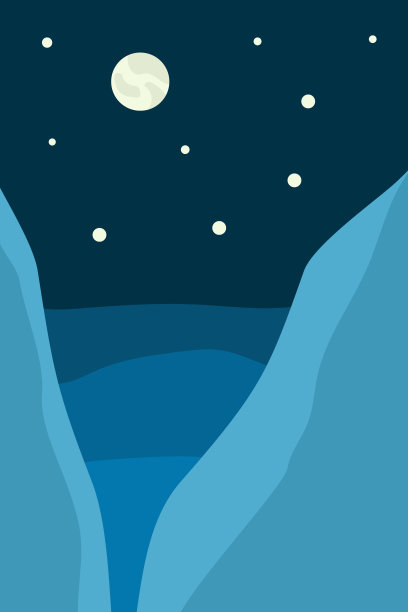 向量抽象的极简景观。多面印刷、网页设计、印刷品等模板图片下载