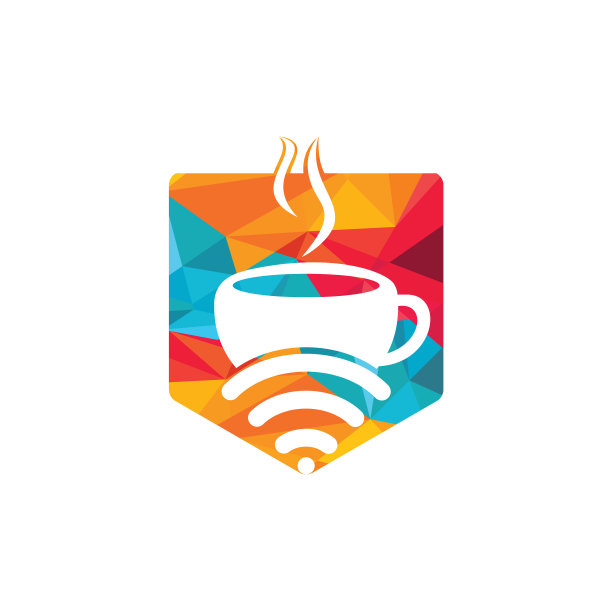 带有wifi图标标识的咖啡杯图片下载