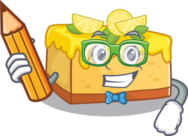 一个聪明的学生柠檬芝士蛋糕角色图片下载