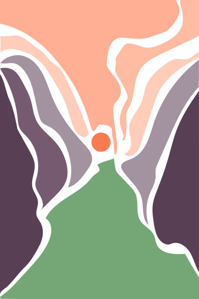 向量抽象的极简景观。多面印刷、网页设计、印刷品等模板图片下载