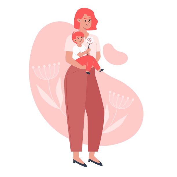 母亲节，妈妈抱着小儿子图片下载