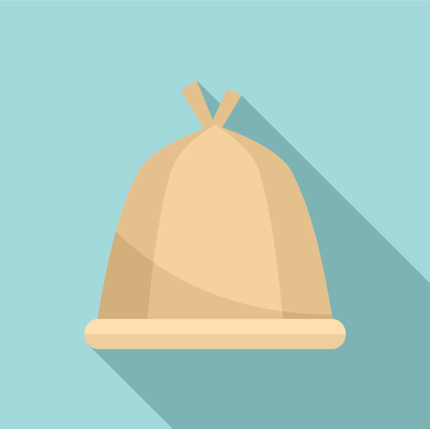 桑拿纺织帽图标平风格图片下载