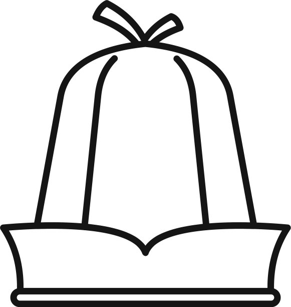 桑拿头饰图标轮廓风格图片下载