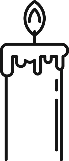 桑拿燃烧蜡烛图标轮廓风格图片下载