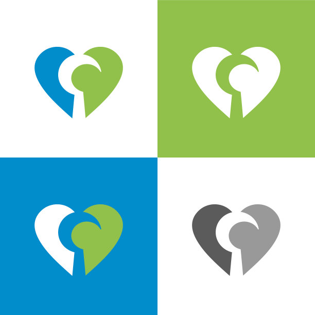 镰刀和心形标志的图标设计图片下载