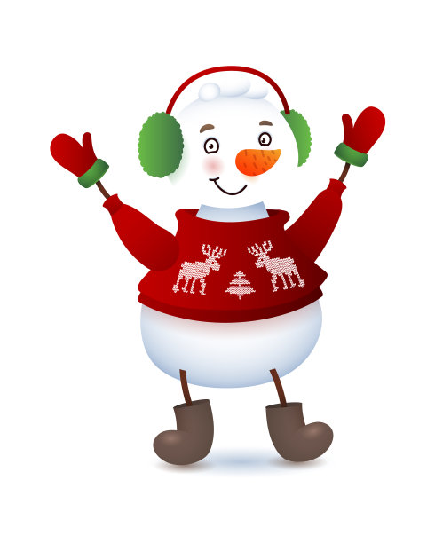 可爱的雪人圣诞节图片下载