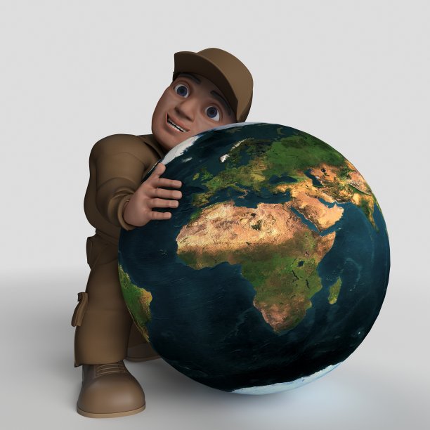 3D卡通送货司机图片下载