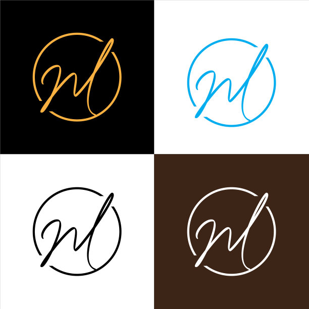 M字母标志设计图片下载