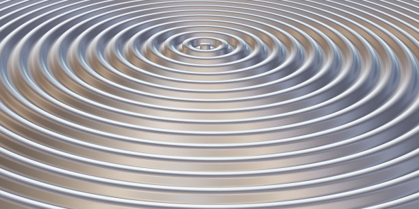 抽象波纹圆波动水圆闪亮摇摆背景3d插图图片下载