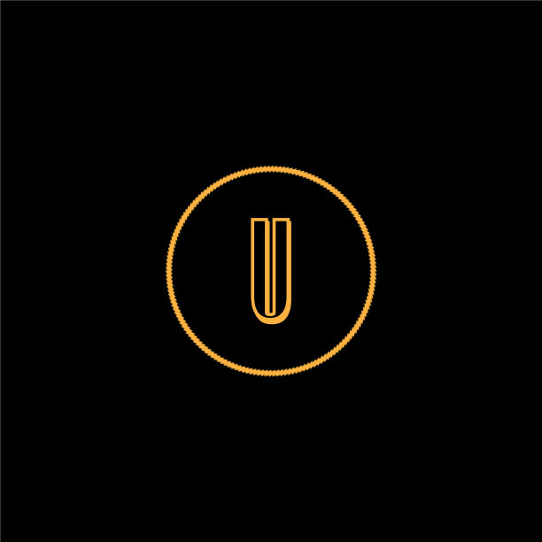 U字母标志复古设计图片下载