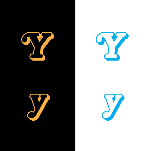 Y字母标志元素设计图片下载