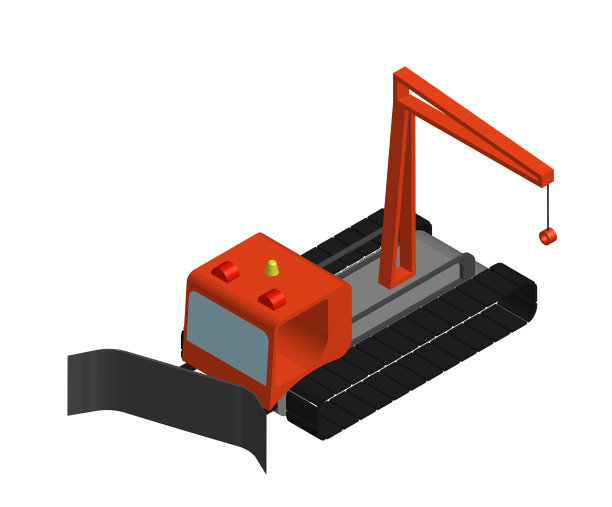 高山滑雪机雪地车在等距视图图片下载