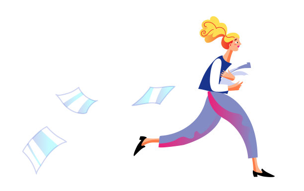 繁忙压力女员工秘书执行图片下载