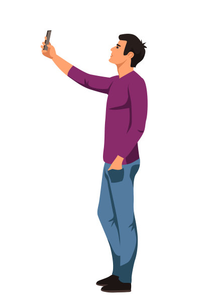 男子拍摄孤立的空白空间图片下载