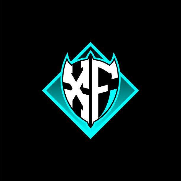 X f字母屏蔽与方形保护标志为图片下载