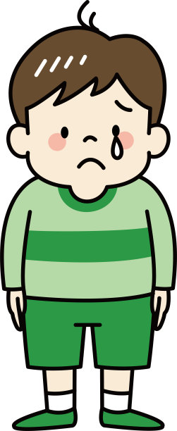 棕色头发的悲伤哭泣的男孩图片下载