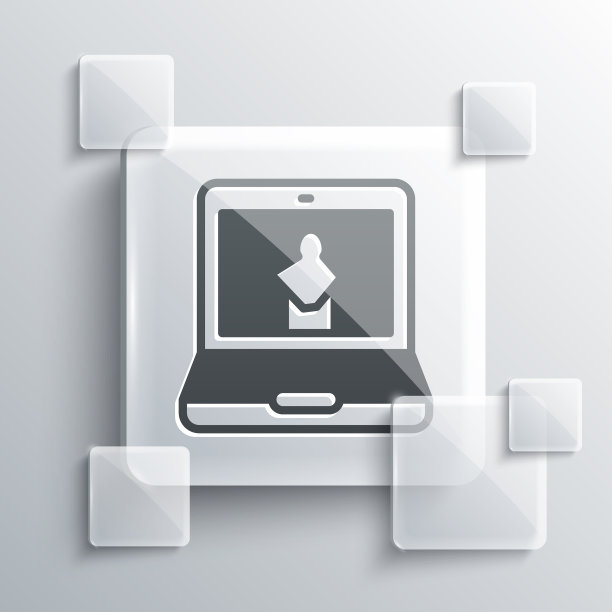 灰色在线博物馆图标孤立在灰色图片下载