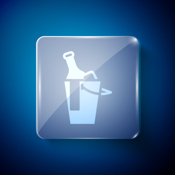 白酒瓶中的冰桶图标图片下载