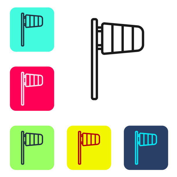 黑线锥形气象风向标图片下载