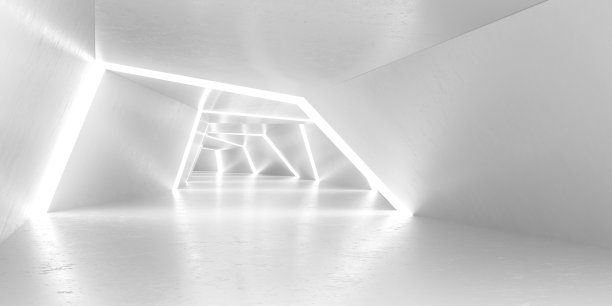 霓虹灯的未来隧道图片下载