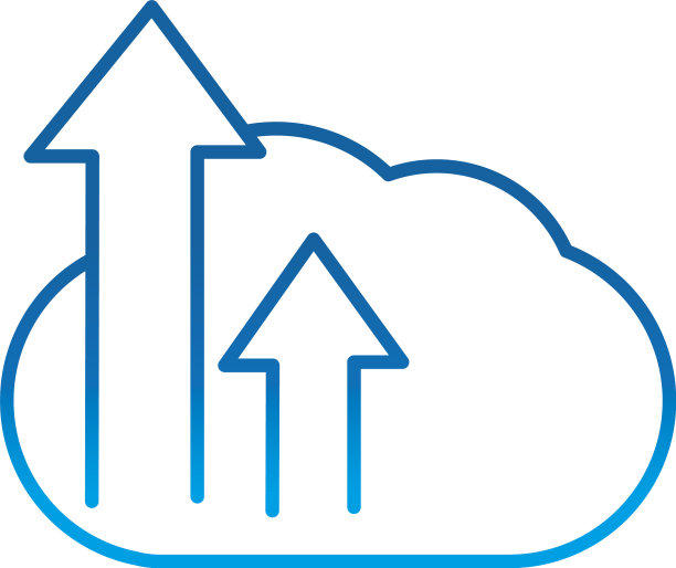 云计算上传箭头数据数字图片下载