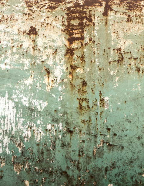 在工业区的废弃的旧的被摧毁的工厂图片下载