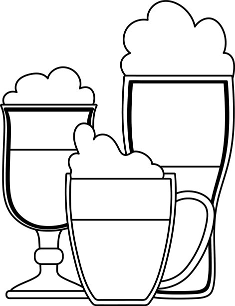 啤酒节的玻璃器皿啤酒泡沫饮料图片下载