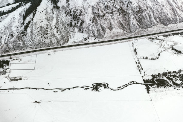 俯视雪景图片下载