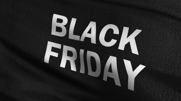 黑色星期五的旗帜。为企业营销提供促销折扣。三维渲染插图的挥舞标志符号。交易。图片下载