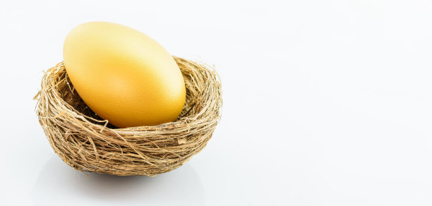 金蛋放在窝里或草篮里图片下载