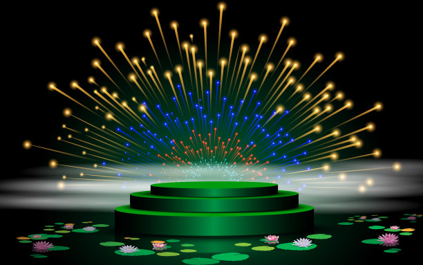 绿stand与烟火在沼泽在种马图片下载