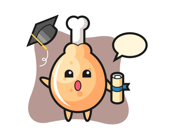 炸鸡卡通扔帽子图片下载