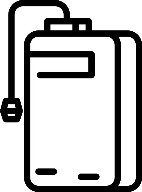 电池电源组图标轮廓风格图片下载