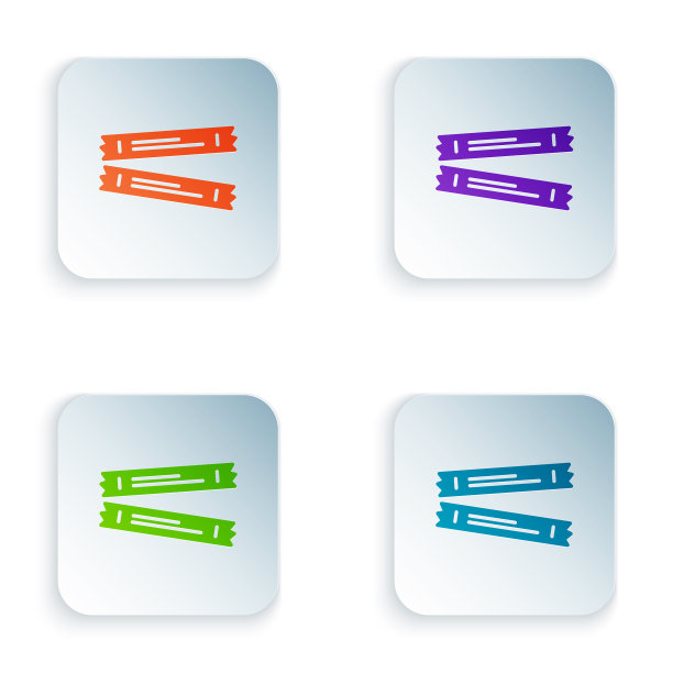 彩色糖贴包图标孤立在白色图片下载